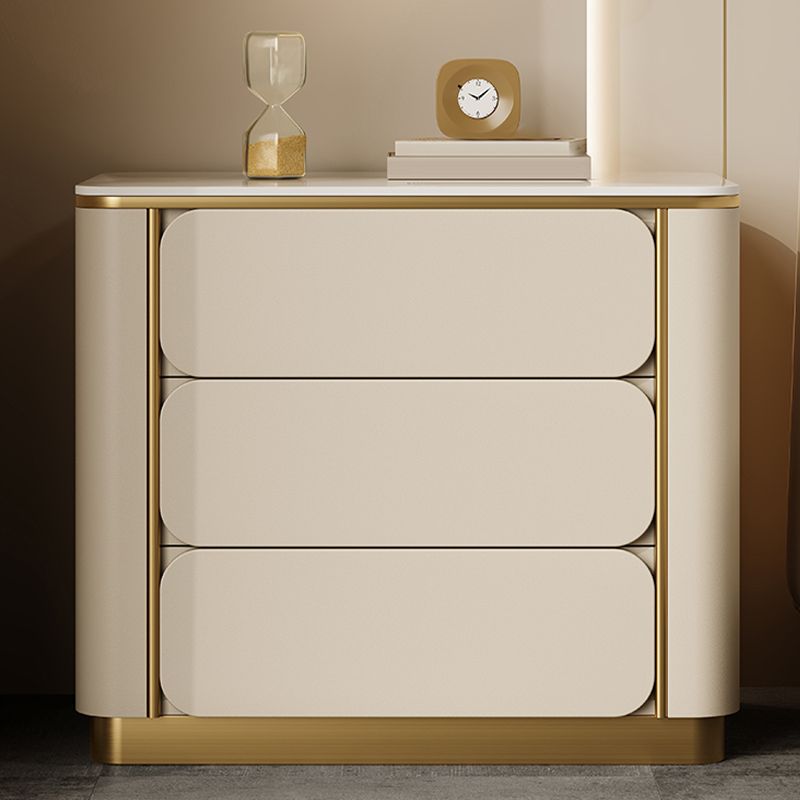 Stein am Nachtschrank Klassiker Glambett Nachttisch mit 3 Schubladen