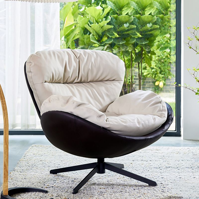 Silla de Parsons escandinava con cojines extraíbles en la mezcla de cuero sintético/lino