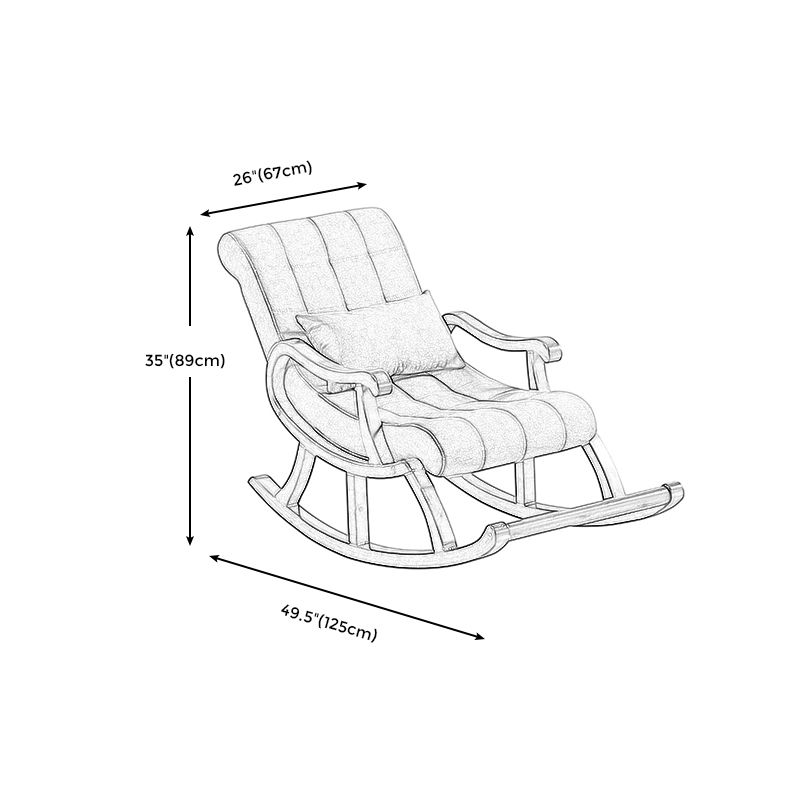 Cotton Blend/Fabric Lounge Chair with Sled Base Pillow Back Armchair