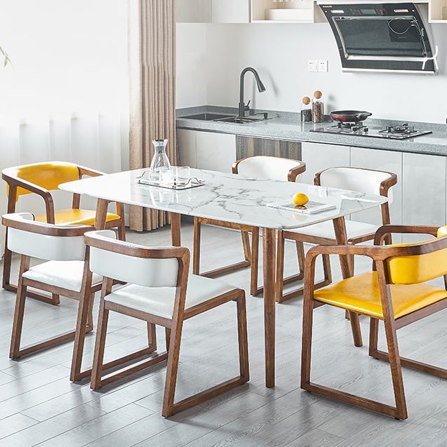 Traditional Wood Dining Side Chair Open Back Dining Side Chair for Home Use Clearhalo ' kitchen&dining_furn' 'Dining Chairs' 'Dining Tables & Seating' 'dining_chair' 'furn' 'furn_dining_chair' 'Furniture' 'furniture_dining_chair' 'Kitchen & Dining Furniture' 'kitchen' 1200x1200_077bef77-d04d-49e9-b44a-c42dcf63bd9d