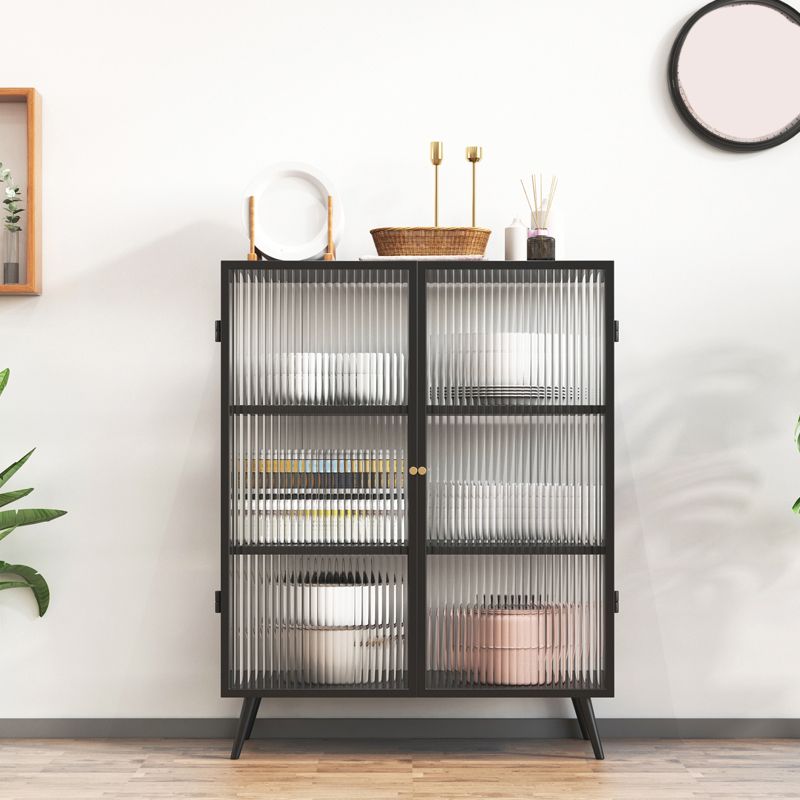 Curio Curio Curio Cabinet Metal Porte di vetro armadio con 2 porte per camera da letto