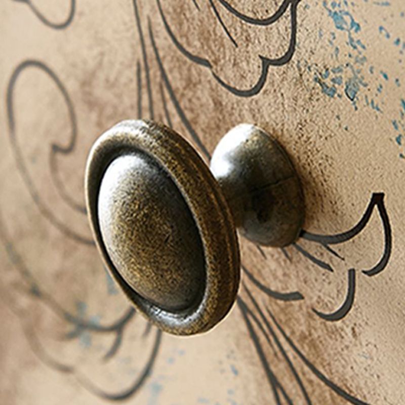 Traditionele houten slaapkamer kist horizontale opbergkast met laden