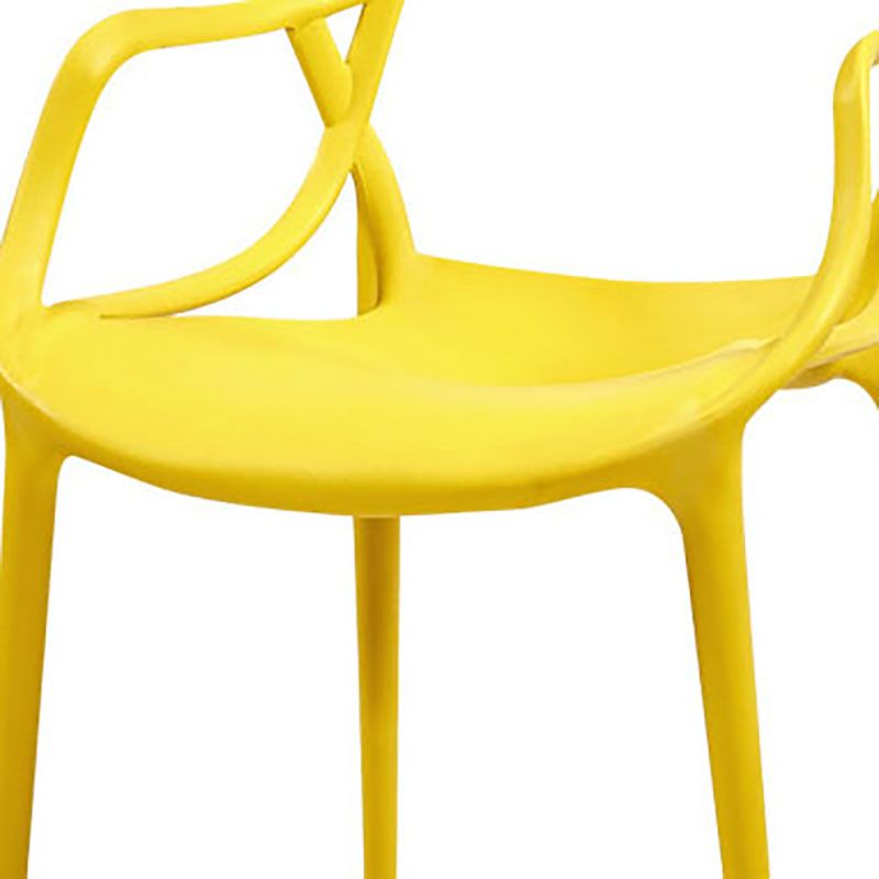 Contemporary Open Back Chair Dining Arm Side Chair with Plastic Legs Clearhalo ' kitchen&dining_furn' 'Dining Chairs' 'Dining Tables & Seating' 'dining_chair' 'furn' 'furn_dining_chair' 'Furniture' 'furniture_dining_chair' 'Kitchen & Dining Furniture' 'kitchen' 1200x1200_077ec44a-22b6-431d-8400-c8967bc4bbb7