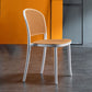 Nordic Style Armless Side Chairs Open Back Chair with Plastic Legs for Home Use