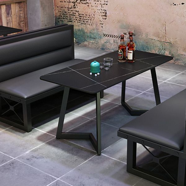 Industrial Sintered Stone Dinner Room Kitchen Table Black Metal Base Table for Dinning Room Clearhalo ' dining_table' 'Dining Tables & Seating' 'Dining Tables' 'furn' 'furn_dining_table' 'Furniture' 'furniture_dining_table' 'Kitchen & Dining Furniture' 'kitchen&dining_furn' 'kitchen' 'kitchen_dining_table' 1200x1200_0780ae53-0065-42e6-b218-e71f5a6e2e8c
