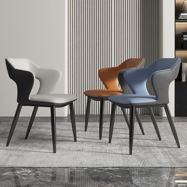 Modern Home Open Back Arm Chair Upholstered Matte Finish Dining Chair Clearhalo ' kitchen&dining_furn' 'Dining Chairs' 'Dining Tables & Seating' 'dining_chair' 'Furniture' 'furniture_dining_chair' 'Kitchen & Dining Furniture' 'kitchen' 1200x1200_07818da1-c6d1-4816-a7e4-da70617d305b