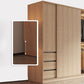 Modern Light Wood Finish Cabinet with Drawers Manufactured Wood Storage Cabinet