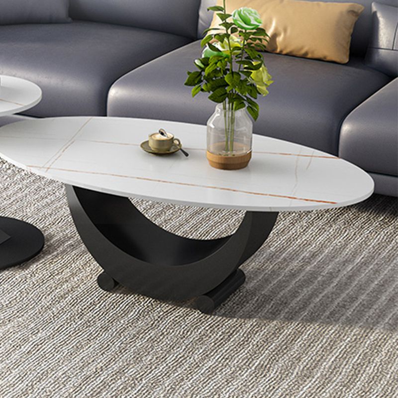 2 Piece Nesting Tables Oval Minimalist Modern Coffee Table Set Clearhalo 'Coffee & Accent Tables' 'Coffee Tables' 'coffee_tables' 'furn' 'furn_coffee_tables' 'Furniture' 'Living Room Furniture' 1200x1200_07839c7a-9752-4c8f-b59a-fd1043919176