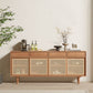 Farmhouse Storage Sideboard Home Wooden Side Board with Sliding Door Clearhalo 'buffet_sideboard' 'Buffets & Sideboards' 'furn' 'furn_buffet_sideboard' 'Furniture' 'Kitchen & Dining Furniture' 1200x1200_0783bf0c-40b7-47b0-9f0d-02e1e14eb588
