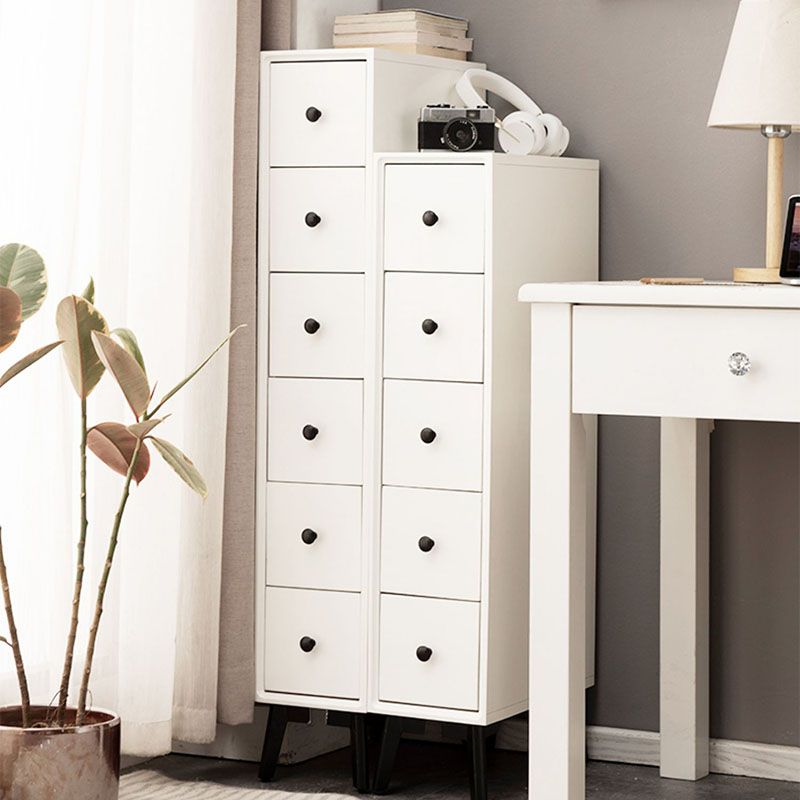 Modern Wooden Lingerie Chest Bedside Vertical Storage Chest in White and Brown Clearhalo 'Bedroom Furniture' 'Dressers & Chests' 'dressers_chests' 'furn' 'furn_dressers_chests' 'Furniture' 1200x1200_078416ff-5908-412f-9e0e-b413f58cef6a