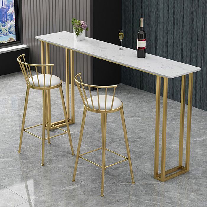 Rectangle Bistro Bar Height Cocktail Table Sled Pub Height Dining Table Clearhalo 'Bar Furniture' 'Bar Tables' 'bar_tables' 'furn' 'furn_bar_tables' 'Furniture' 'Kitchen & Dining Furniture' 1200x1200_07842d32-59a3-415a-a901-bbdfccf5545a