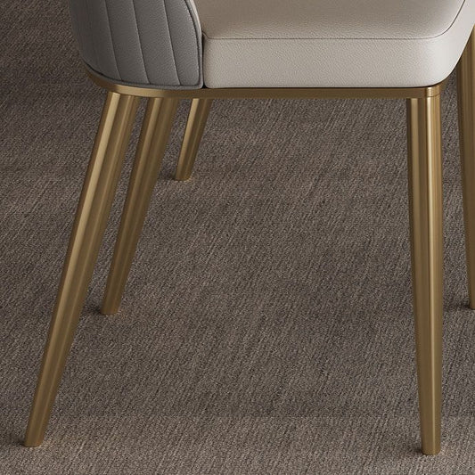 Glam Dining Room Side Chair Metal Legs Parsons Dining Armless Chair