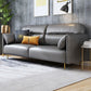 Glam Sewn Pillow Back Standard Pillow Top Arm Living Room Leather Sofa
