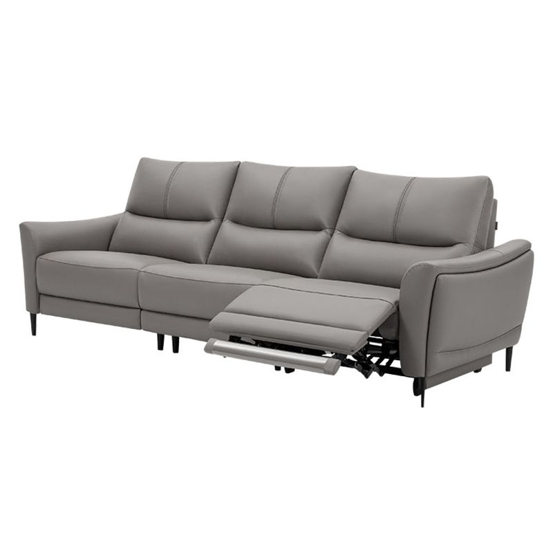 Genuine Leather Flared Arm Sectional -Contemporary Power Recliner Sectional Couch Clearhalo 'furn' 'furn_sectionals' 'Furniture' 'Living Room Furniture' 'Sectionals' 1200x1200_07879e5e-9243-4b96-b269-c64db84fd6e6