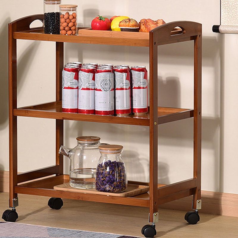 Rolling Kitchen Trolley Rectangular Bamboo Wooden Prep Table Clearhalo 'furn' 'furn_kitchen_islands_carts' 'Furniture' 'Kitchen & Dining Furniture' 'Kitchen Islands & Carts' 'kitchen_islands_carts' 1200x1200_0788ff2e-abcd-470f-b2fa-4cfbbb92497c