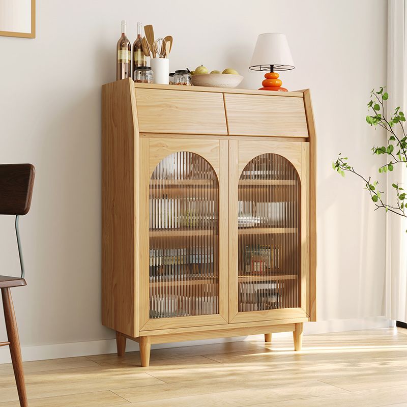 Sideboard per interni in legno da pranzo in legno chiaro moderno con gambe