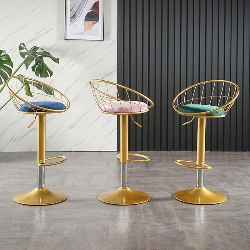 Glam Adjustable Counter Bar Stool Backrest Bar Stool with Footrest and Swivel Clearhalo 'Bar Furniture' 'Bar Stools' 'bar_stools' 'furn' 'furn_bar_stools' 'furniture_bar_stools' 'Kitchen & Dining Furniture' 'kitchen&dining_furn' 'kitchen' 'kitchen_furn' Furniture' 1200x1200_07895e34-4d7b-457d-9481-bdedddc4760e