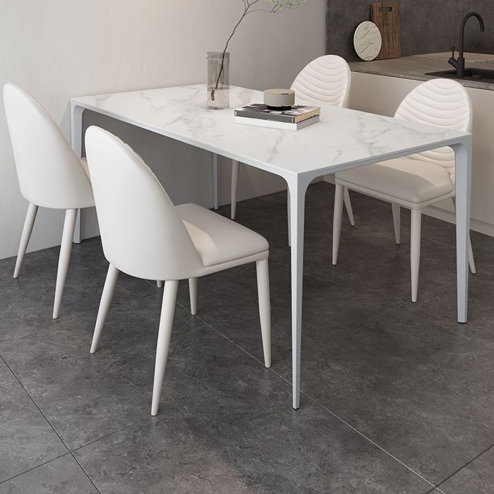Mesa de comedor de estilo moderno Mesa rectangular de piedra sinterizada para el hogar