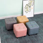 Tufted Ottoman Whole Colored Fabric Water Resistant Square Modern Ottoman