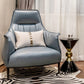 Leather Lounge Chair Solid Color Arms Included Chair with Black Legs