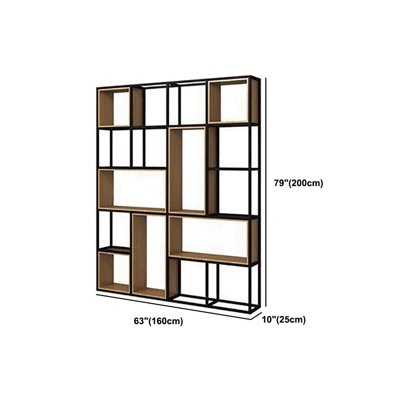 9.8 "W Bookcase de metal abierta de estantería geométrica contemporánea