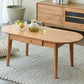 Nordic Solid Wood Cocktail Table with 1 Drawer Oval Coffee Table Clearhalo 'Coffee & Accent Tables' 'Coffee Tables' 'coffee_tables' 'furn' 'furn_coffee_tables' 'Furniture' 'Living Room Furniture' 1200x1200_078b70c8-4898-4d8e-a005-0686d60b3d13