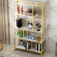 Standard Metal Shelf Bookcase Glam Open Book Shelf with Shelves