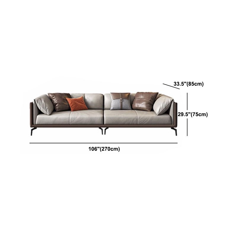 Divano cuscinetti moderni da 33,5 "divano braccio smoking per soggiorno