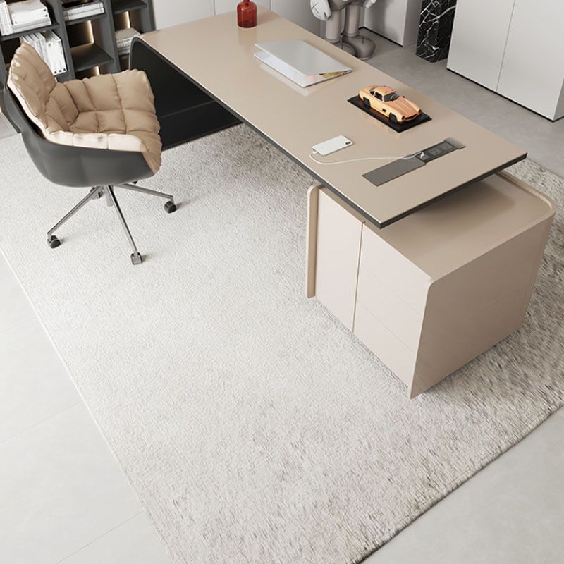 Rectangular Shaped Office Desk Wood with 3 Drawers for Office Clearhalo 'furn' 'furn_office_desk' 'Furniture' 'Office Desks' 'Office Furniture' 'office_desk' 1200x1200_078f31c9-0e45-4d98-9479-0e566b9cd009