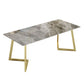 Rectangle Stone Dining Room Table Traditional Luxury Dinner Room Kitchen Table Clearhalo 'Dining Tables & Seating' 'Dining Tables' 'dining_table' 'furn' 'furn_dining_table' 'Furniture' 'furniture_dining_table' 'Kitchen & Dining Furniture' 'kitchen' 'kitchen_dining_table' 1200x1200_07911869-75e8-46f4-9915-0731b454db96