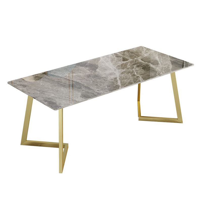 Rectangle Stone Dining Room Table Traditional Luxury Dinner Room Kitchen Table Clearhalo 'Dining Tables & Seating' 'Dining Tables' 'dining_table' 'furn' 'furn_dining_table' 'Furniture' 'furniture_dining_table' 'Kitchen & Dining Furniture' 'kitchen' 'kitchen_dining_table' 1200x1200_07911869-75e8-46f4-9915-0731b454db96