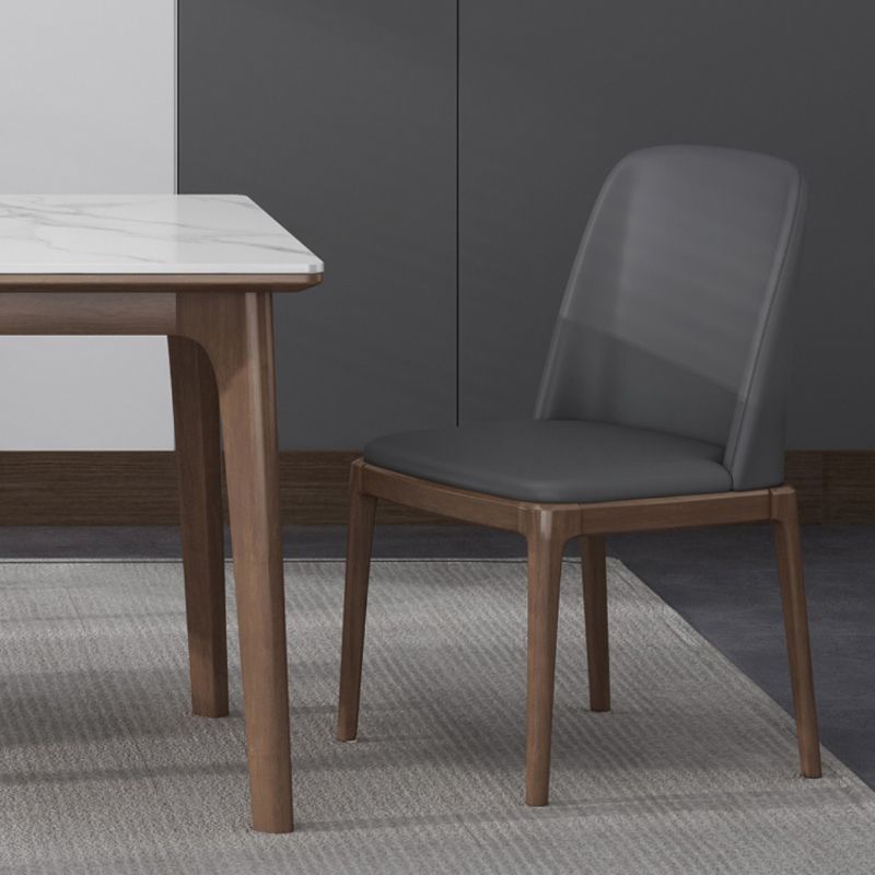 Modern Style 1/2/4/7 Pieces Dining Room Table Rectangle Stone Furniture in White