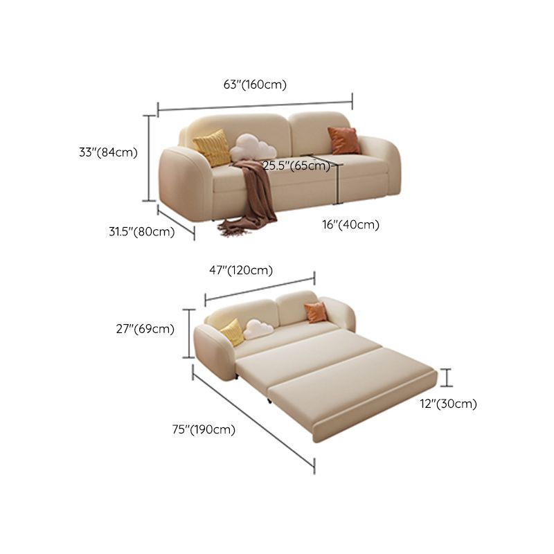 31" Wide Scandinavian Futon Sofa Bed Pillow Included Sleeper Sofa