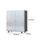 Chrome metalen dressoir met wielen moderne indoor dinerserver met kasten