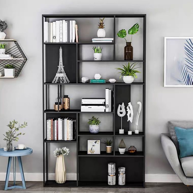Metal Etagere Bookcase Modern Open Back Bookshelf for Home Office Clearhalo 'Bookcases' 'furn' 'furn_bookcases' 'Furniture' 'furniture_bookcases' 'Office Furniture' 1200x1200_0795c1c0-5059-496b-9301-8e6fc2a9bb10