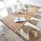Modern Pine Wood Table for Restaurant Rectangle Dining Table with Silver Double Pedestal Clearhalo 'Dining Tables & Seating' 'Dining Tables' 'dining_table' 'furn' 'furn_dining_table' 'Furniture' 'furniture_dining_table' 'Kitchen & Dining Furniture' 'kitchen' 'kitchen_dining_table' 1200x1200_07984598-9d1b-4286-8710-769ef304707f