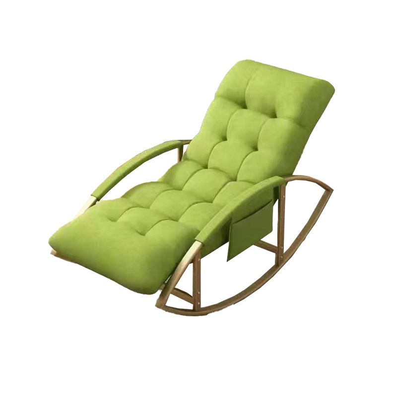 Indoor Single Sofa Rocking Chair Glam Style Rocking Chair with Cushion ...