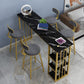 Rectangle Pub Table Glam Style Wood Bar Table for Indoor Use