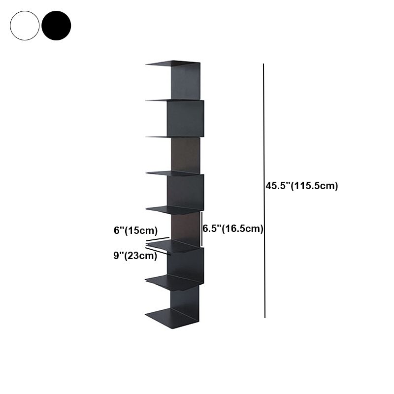 Contemporary Corner Bookshelf Closed Back Iron Vertical Bookcase Clearhalo 'Bookcases' 'furn' 'furn_bookcases' 'Furniture' 'furniture_bookcases' 'Office Furniture' 1200x1200_079a9f9a-1d98-436e-8291-536eb840b611