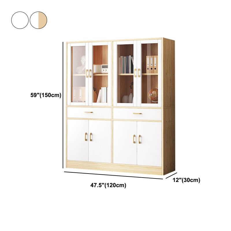 Urban Vertical Standard Bookcase Manufactured Wood Bookshelf with Doors Clearhalo 'Bookcases' 'Furniture' 'furniture_bookcases' 'Office Furniture' 1200x1200_079b09b6-372c-4728-90f6-aeef35adf21f