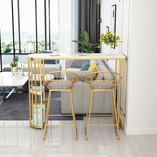 Glamasttisch Set 1/3 Stücke Steinschalter mit hohen Stühlen für Balkon