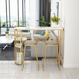 Glamasttisch Set 1/3 Stücke Steinschalter mit hohen Stühlen für Balkon