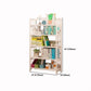 White Simple Open Back Bookshelf Adjustable Bookcase for Office