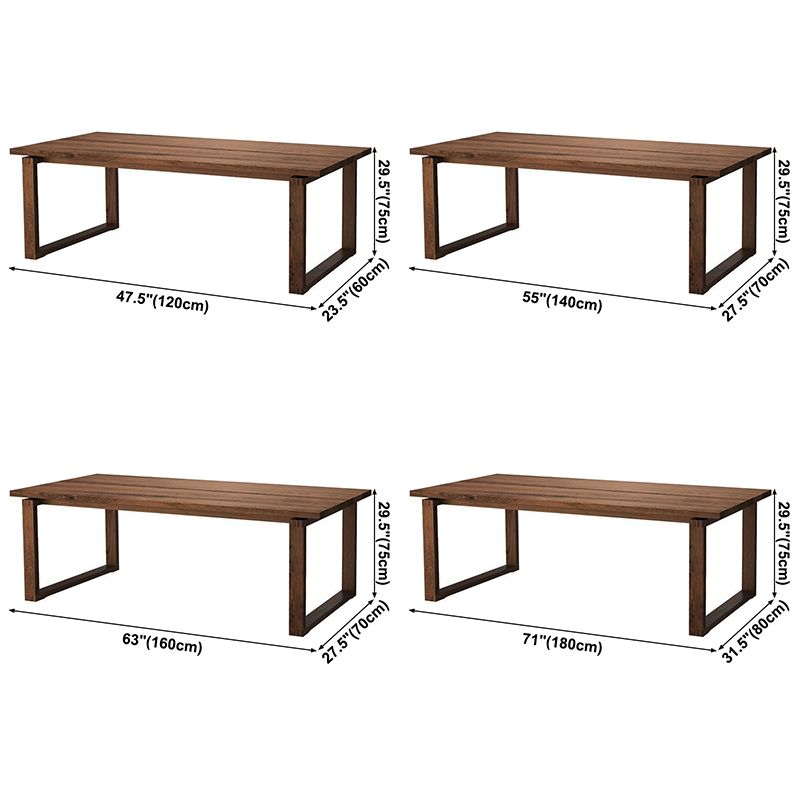 Minimalist Kitchen Standard Dining Table Solid Wood Rectangle Dining Table with Double Pedestal Clearhalo ' dining_table' 'Dining Tables & Seating' 'Dining Tables' 'furn' 'furn_dining_table' 'Furniture' 'furniture_dining_table' 'Kitchen & Dining Furniture' 'kitchen&dining_furn' 'kitchen' 'kitchen_dining_table' 1200x1200_07a08f07-ce29-4467-9cf0-7a44c50b9670