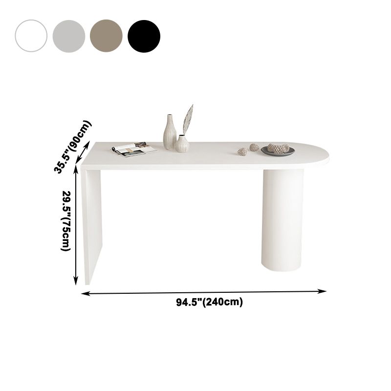 Free Form Solid Wood Four-Color Dining Table Simplicity Double Pedestal Table for Dining Room Clearhalo ' dining_table' 'Dining Tables & Seating' 'Dining Tables' 'furn' 'furn_dining_table' 'Furniture' 'furniture_dining_table' 'Kitchen & Dining Furniture' 'kitchen&dining_furn' 'kitchen' 'kitchen_dining_table' 1200x1200_07a24b23-039e-44d2-9dca-bb316a24fe12