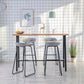 Juego de mesa de bar Glam para interiores, juego de mostrador con caballete de madera maciza de 1/2/3/5 piezas en color natural