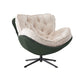 Tufted Back Lounge Accent Chair Swivel Side Chair with 4-Star Legs