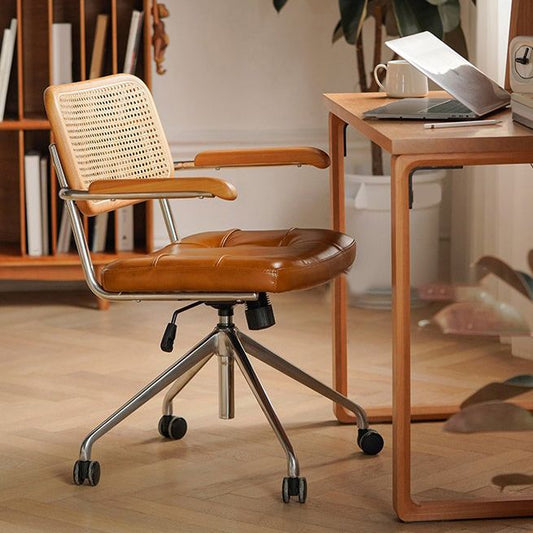 Modern Backrest Cushion Chair with Metal Base for Dining Room