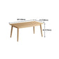 Mesa de madera rectangular moderna mesa de comedor de altura estándar con 4 patas