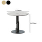 Modern Style Dining Table Sintered Stone Round Table with Metal Base